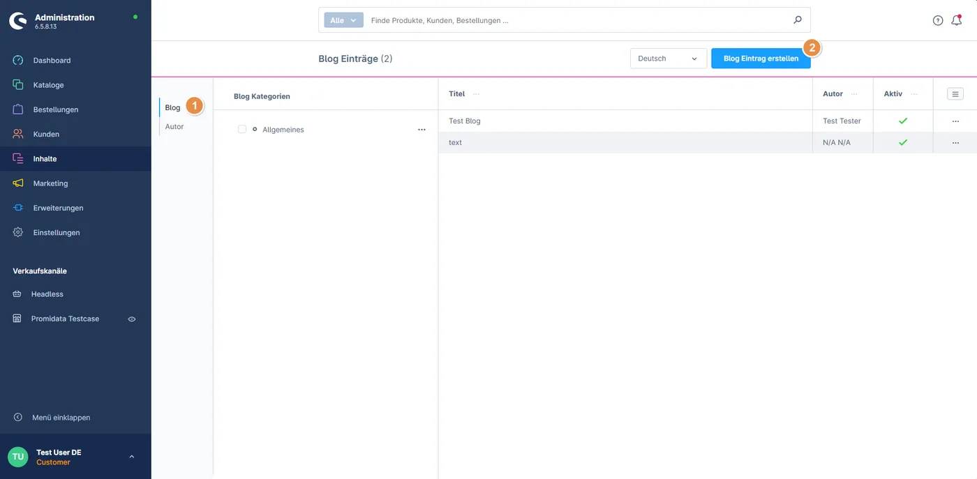 Create blog entry