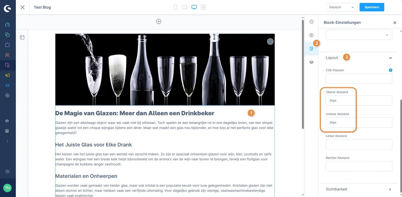 Edit blog post layout