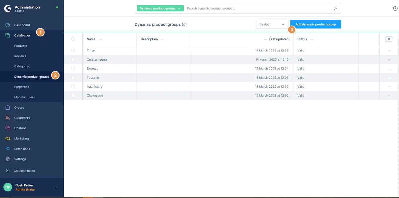 Create product group