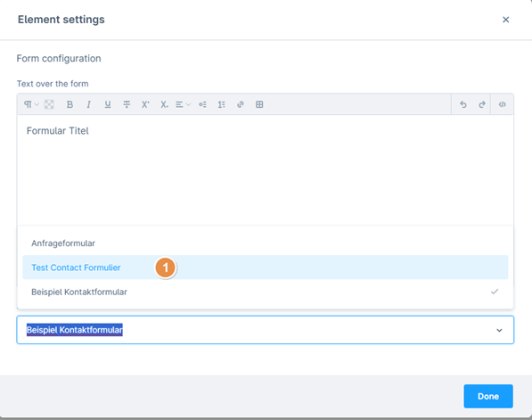 Select the form